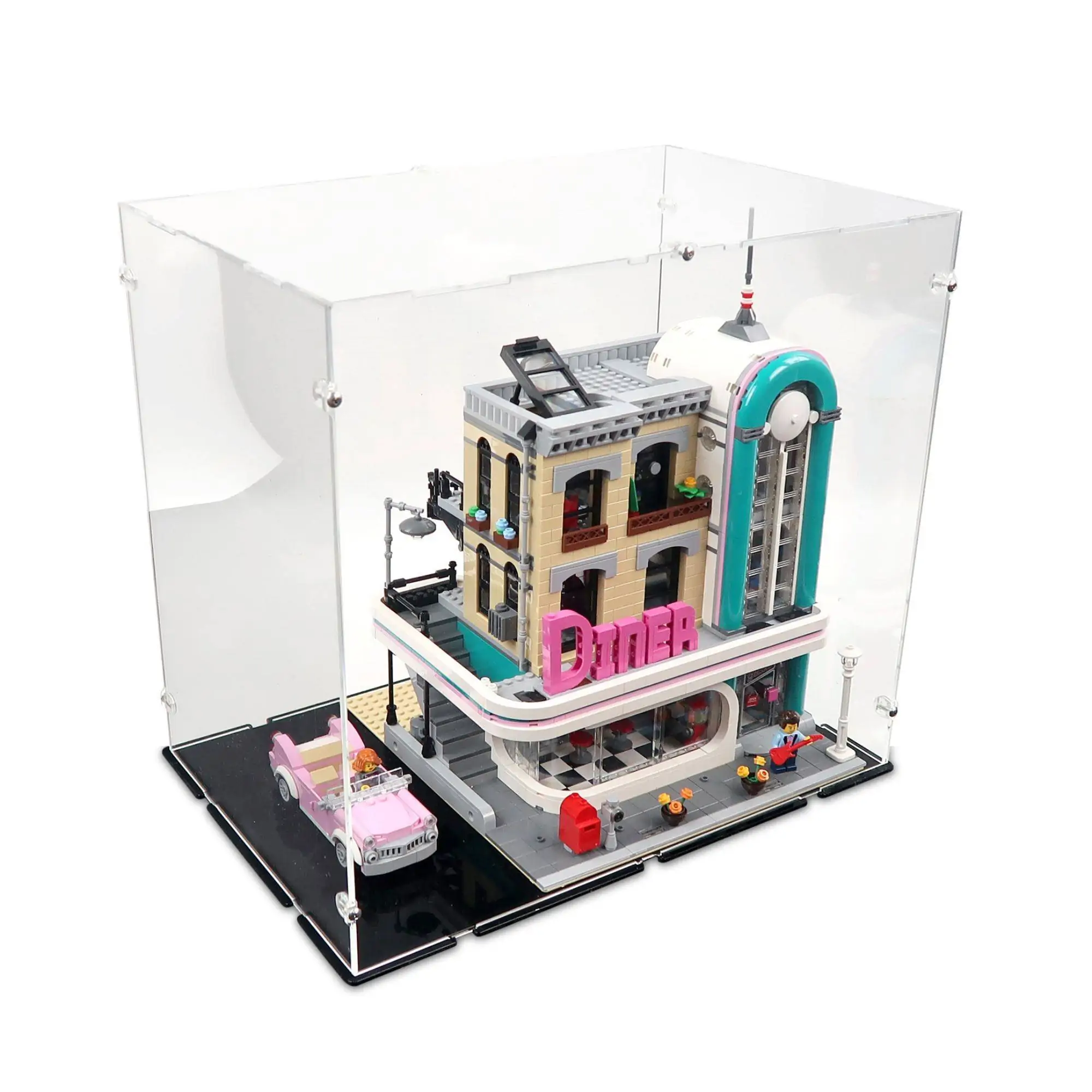 Downtown Diner (Extended) Display Case for LEGO 10260