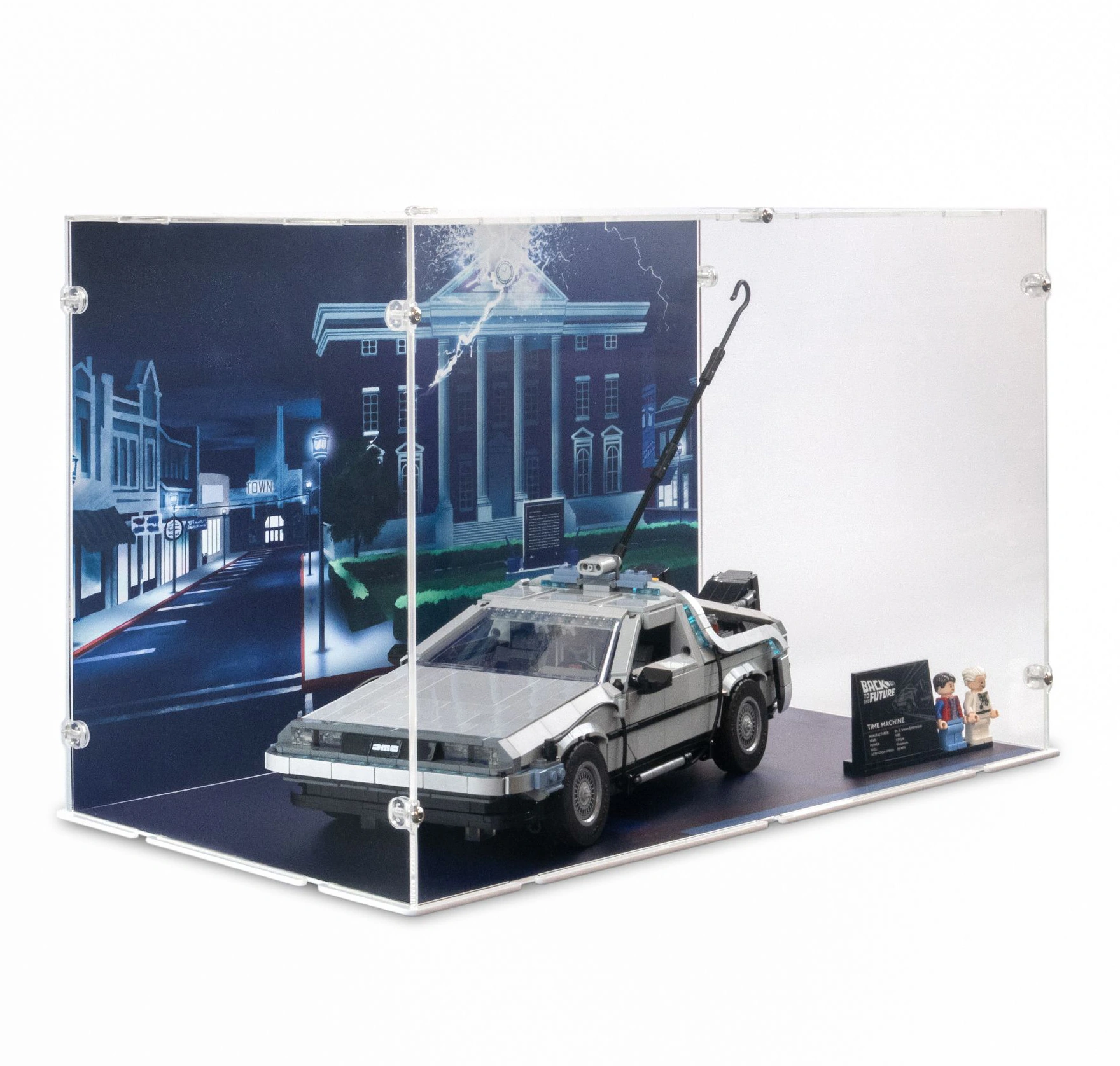 Acrylic Display Case for LEGO Back to the Future Time Machine