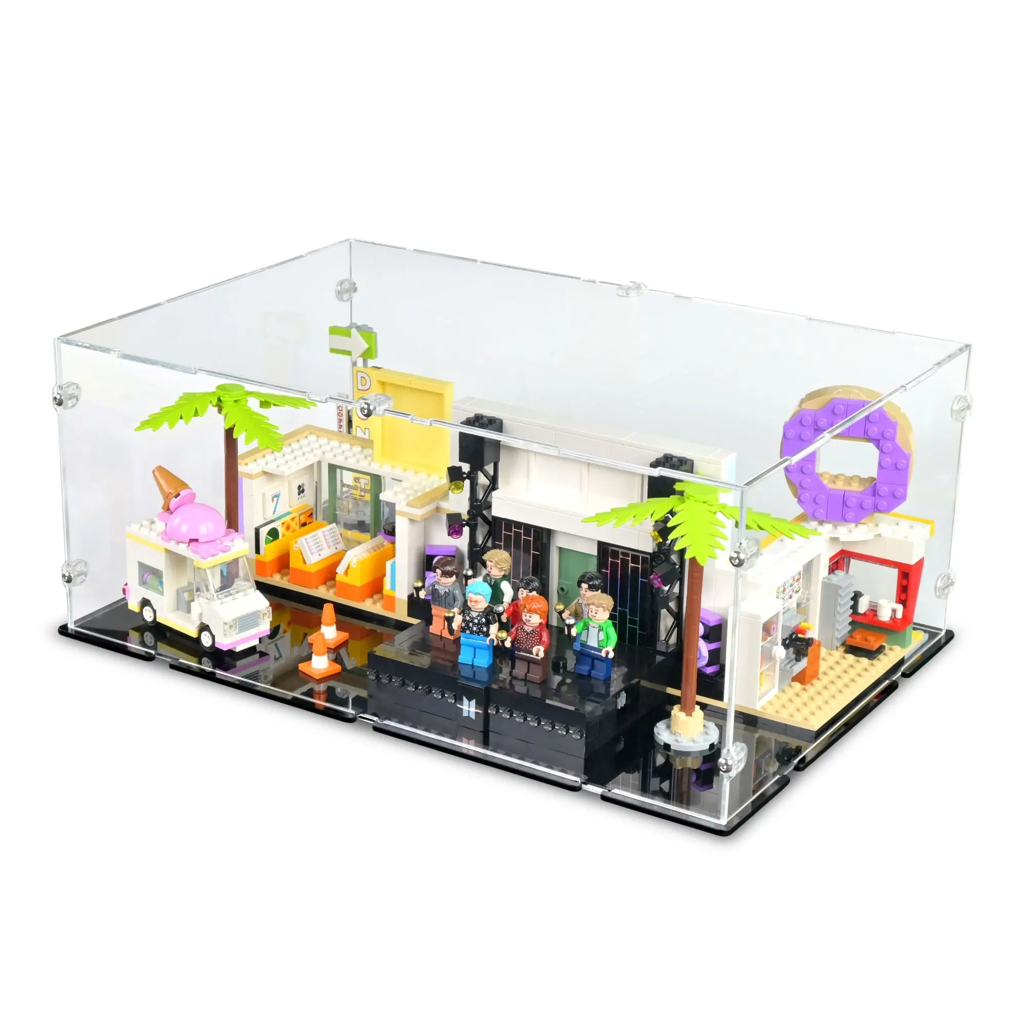  Jetlet 3mm Acrylic Display Box, Dustproof Cover, Compatible  with Lego 21339 Bulletproof Boys Group Blocks Set (S-Grade/Glueless  Version, Display Box Only, The Model Not Included) : Toys & Games