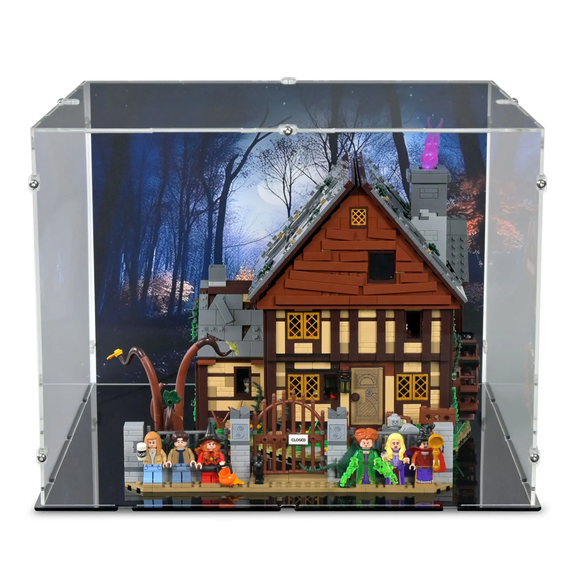 Acrylic Display Case for LEGO Hocus Pocus Sanderson Cottage