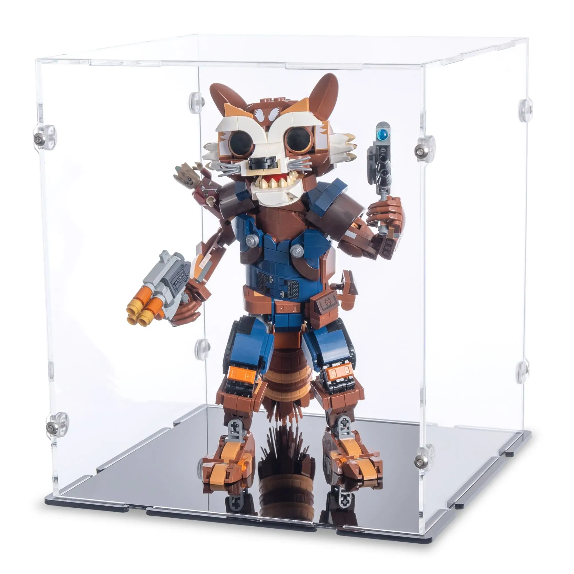 Acrylic Display Case for LEGO Rocket & Baby Groot