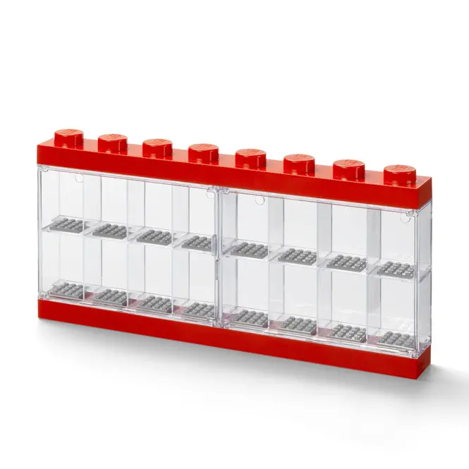 LEGO 16 Minifigure Stacked Display Red Front