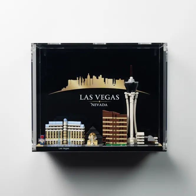 lego las vegas architecture acrylic wall display case