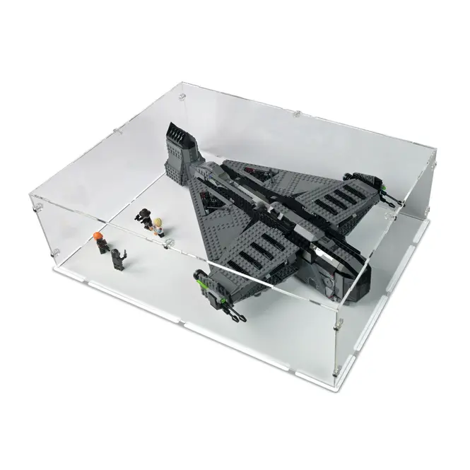 display with white base for lego star wars justifier ship